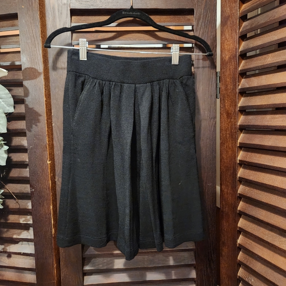 St. John Black Knit Circle Skirt